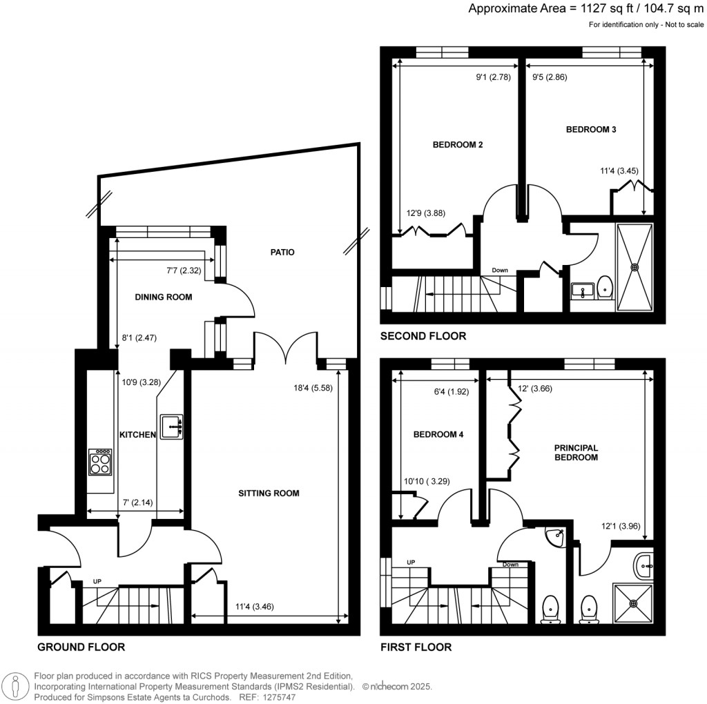 Floorplans For The Farthings, Kingston Upon Thames, Surrey