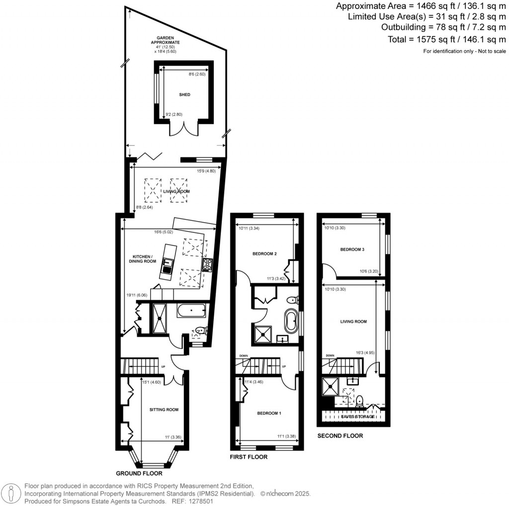 Floorplans For Rowlls Road, Kingston Upon Thames, KT1