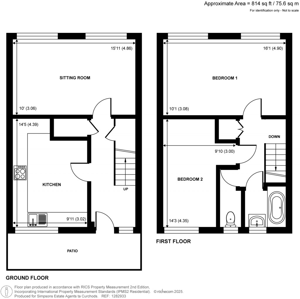 Floorplans For Woffington Close, Hampton Wick, KT1