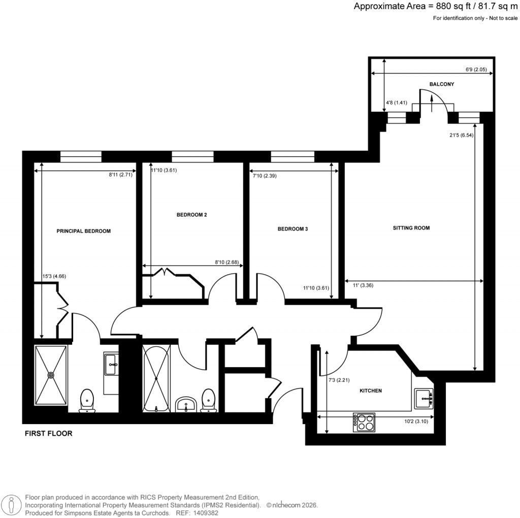 Floorplans For Jerome Place, Kingston Upon Thames, Surrey