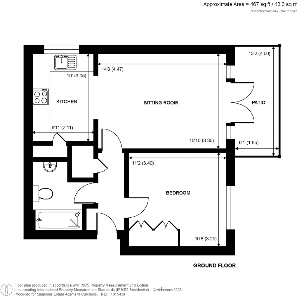 Floorplans For Kingsworthy Close, Kingston Upon Thames, Surrey