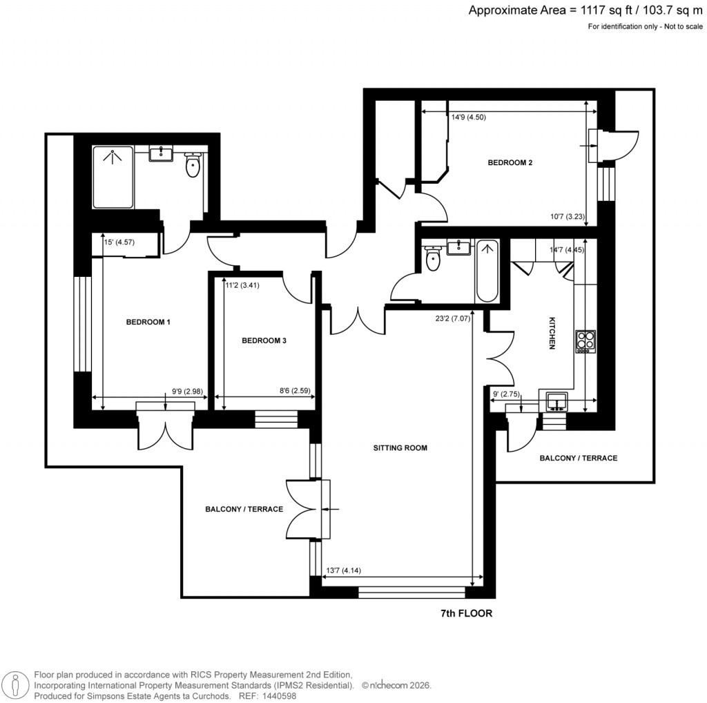 Floorplans For Seven Kings Way, Kingston upon Thames