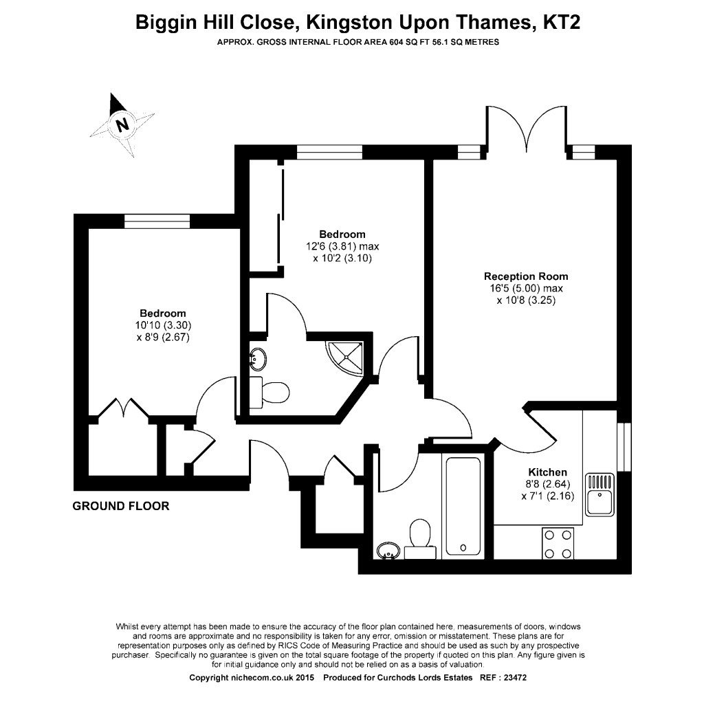 Floorplans For Biggin Hill Close, Kingston Upon Thames, Surrey