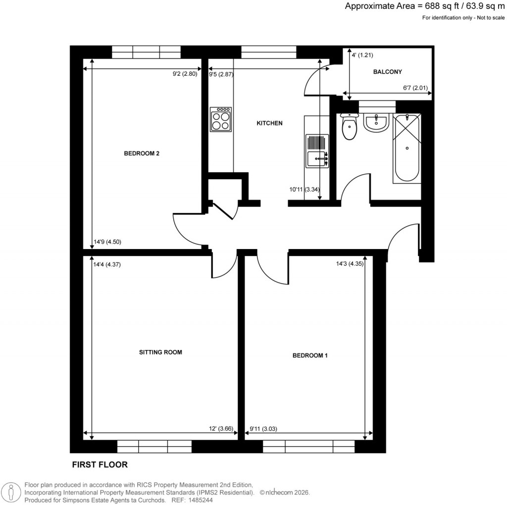 Floorplans For Wilmer Crescent, Kingston Upon Thames