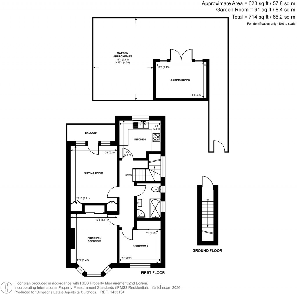 Floorplans For Grove Close, Kingston Upon Thames