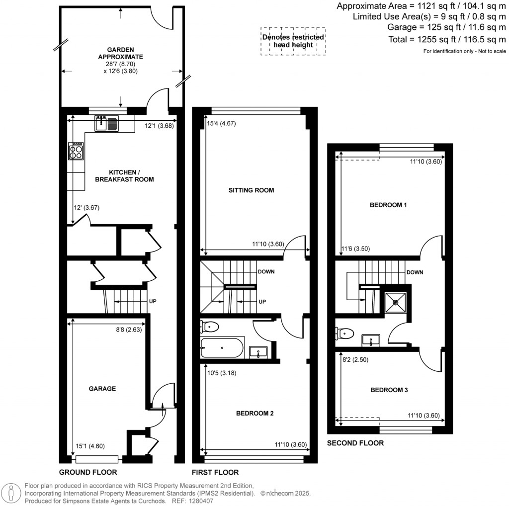 Floorplans For North Place, Teddington, Middlesex, TW11
