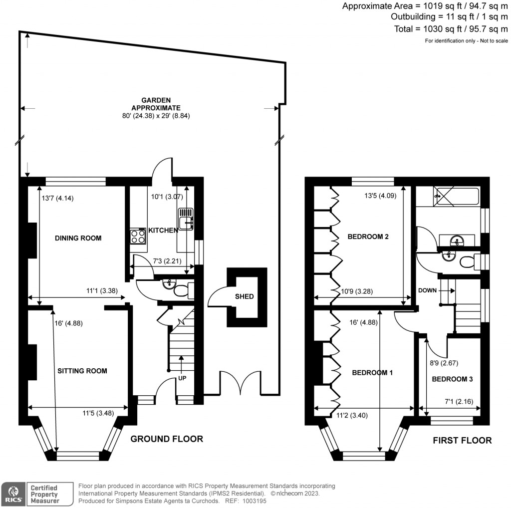 Floorplans For Oxford Crescent, New Malden, KT3