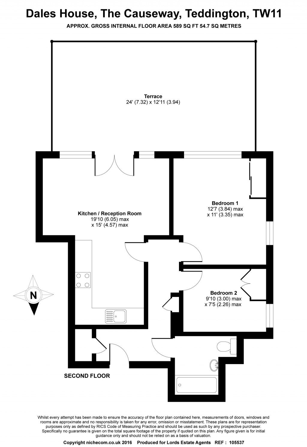 Floorplans For Dales House, 16 The Causeway, Teddington, TW11