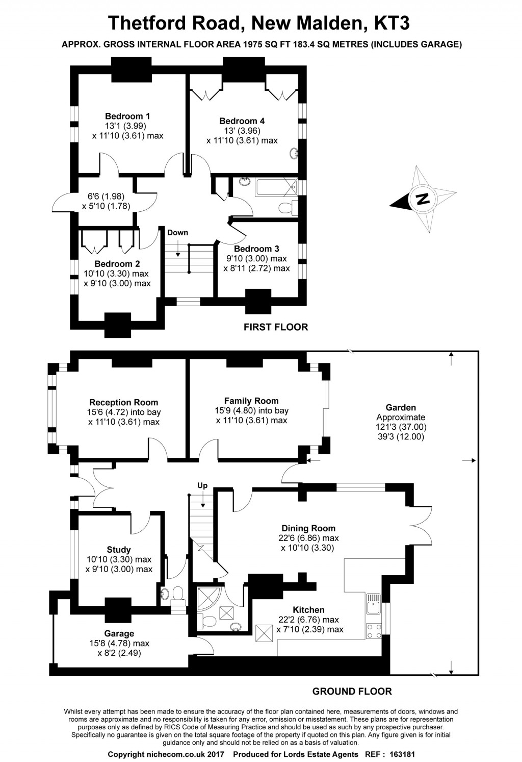 Floorplans For Thetford Road, New Malden, KT3