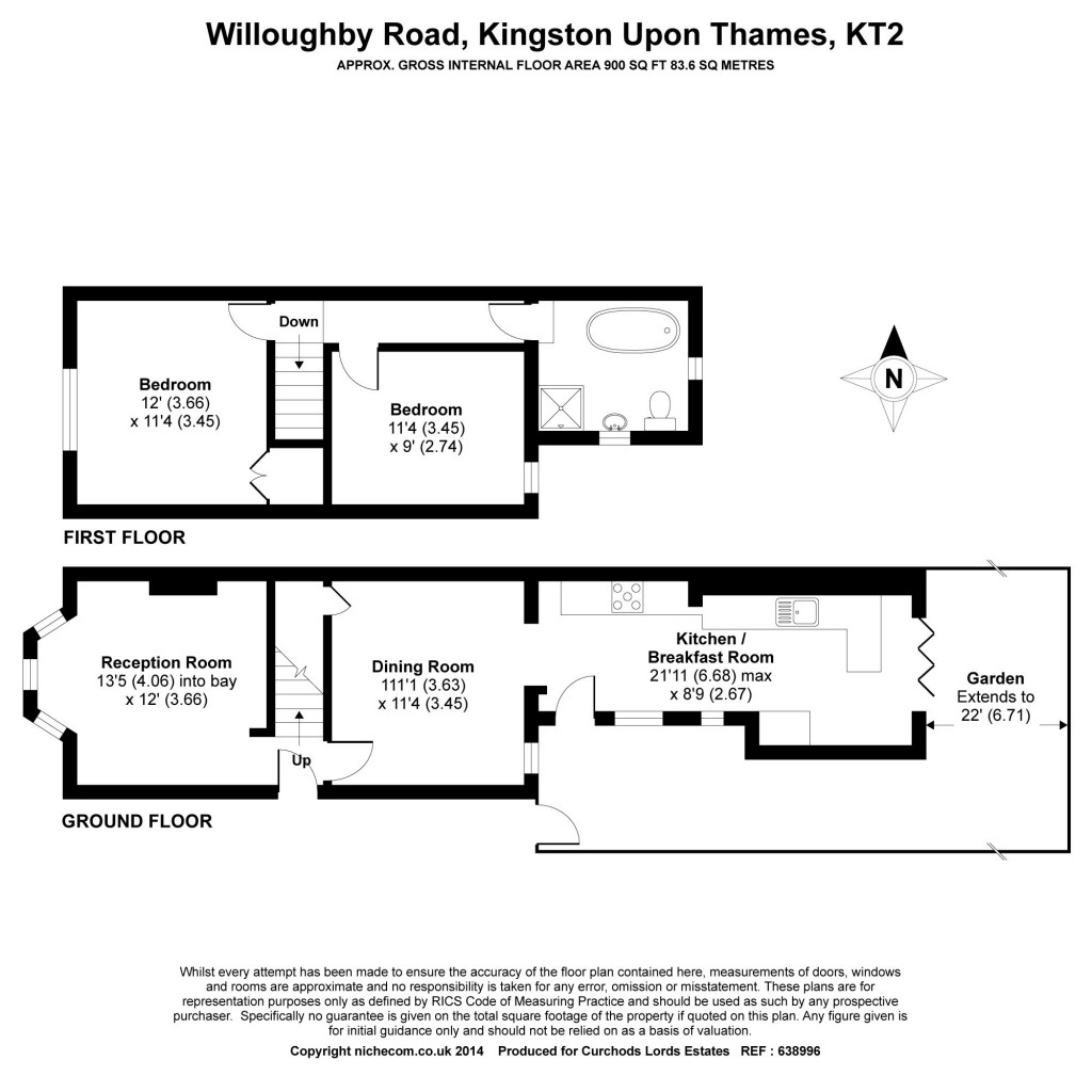Floorplans For Willoughby Road, Kingston Upon Thames