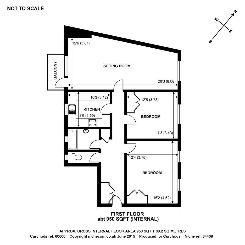 Floorplans For Glamorgan Road, Hampton Wick