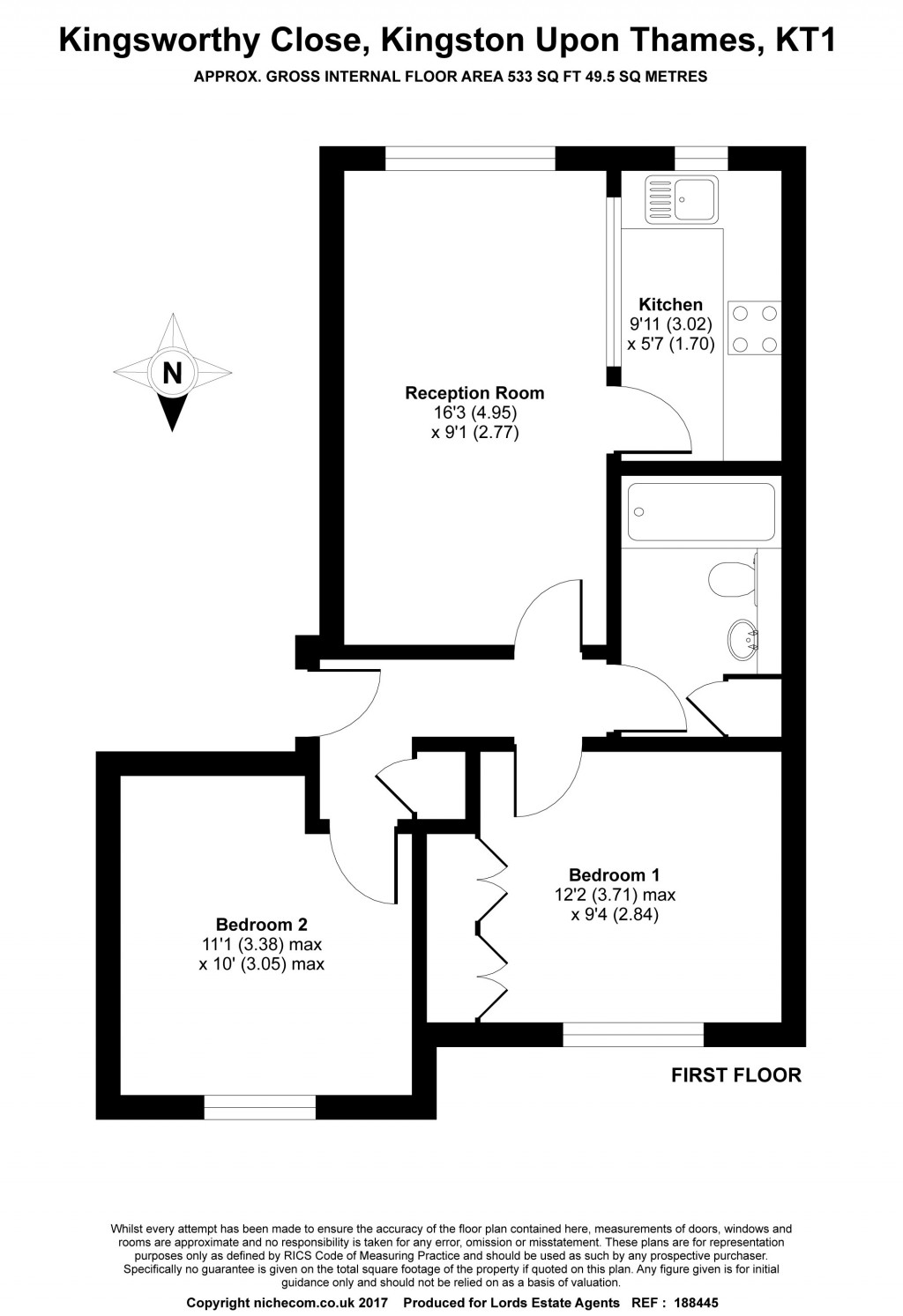 Floorplans For Kingsworthy Close, Kingston Upon Thames