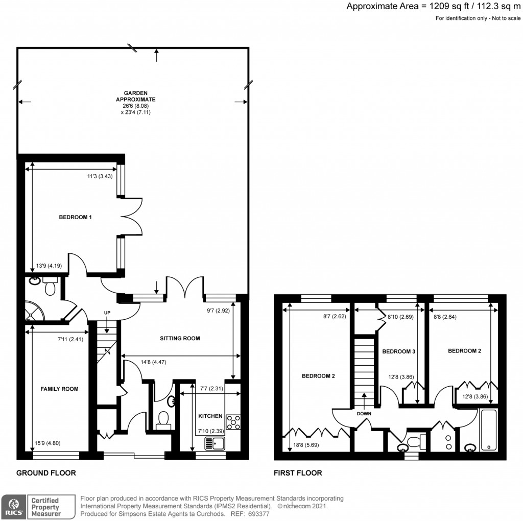 Floorplans For Bodnant Gardens, Raynes Park, Greater London, SW20