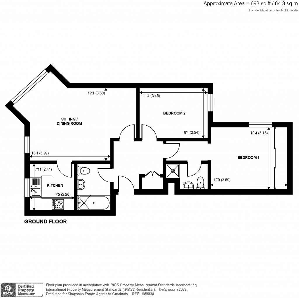 Floorplans For Concord Court, Winery Lane, Kingston, KT1
