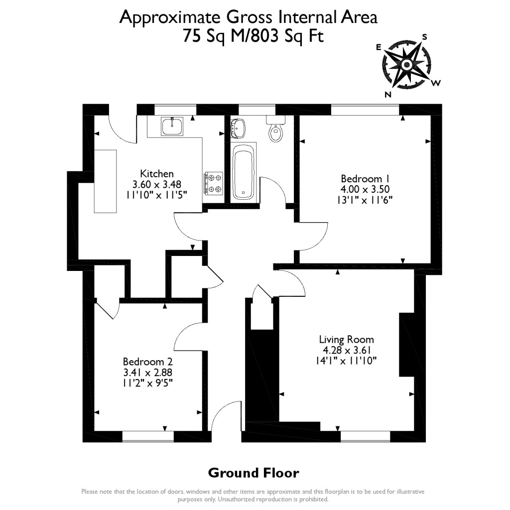 Floorplans For Queens Court, New Road, Kingston upon Thames, KT2