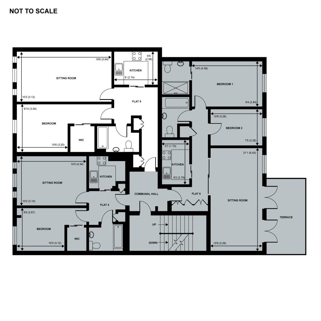 Floorplans For The Causeway, 10-12 The Causeway, Teddington