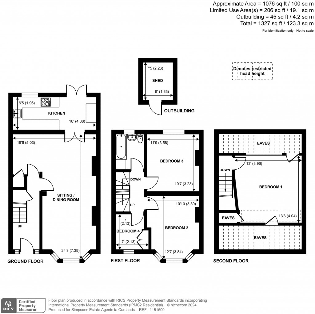 Floorplans For Cobham Avenue, New Malden, KT3