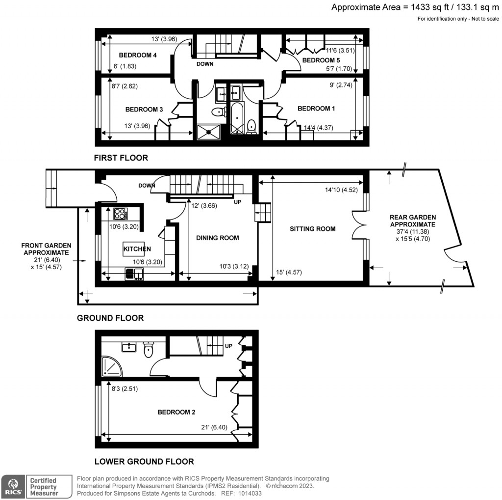 Floorplans For Manor Road, Teddington, TW11