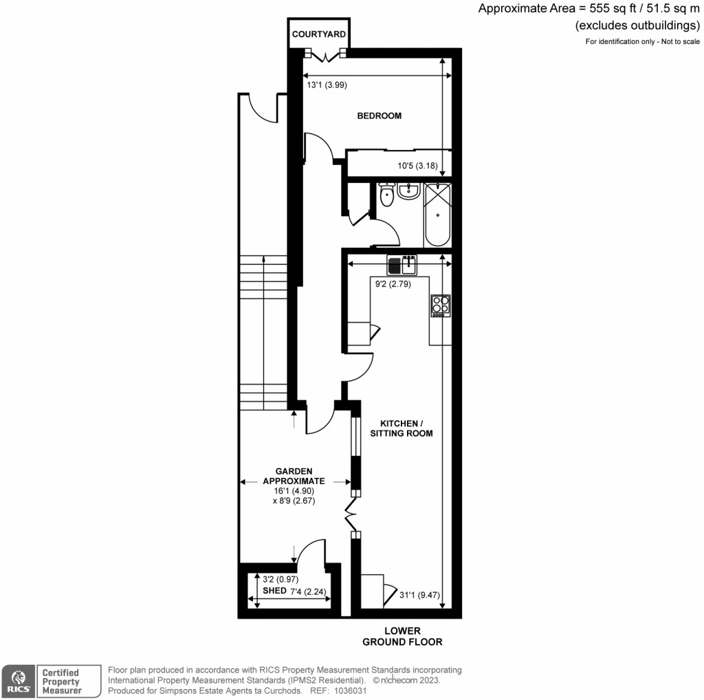 Floorplans For Vicarage Road, Hampton Wick, KT1