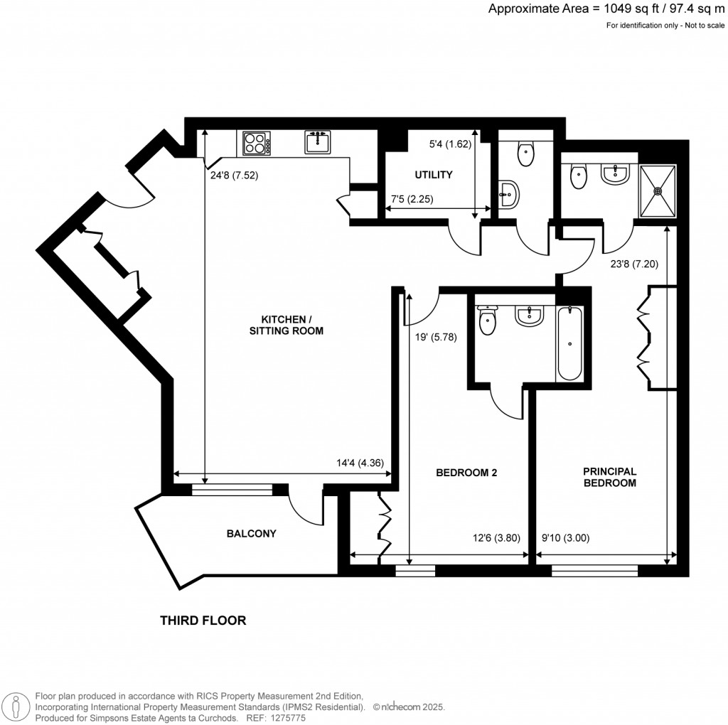 Floorplans For Heritage Walk, Royal Exchange, 7 Heritage Walk, Royal Exchange, Kingston Upon Thames