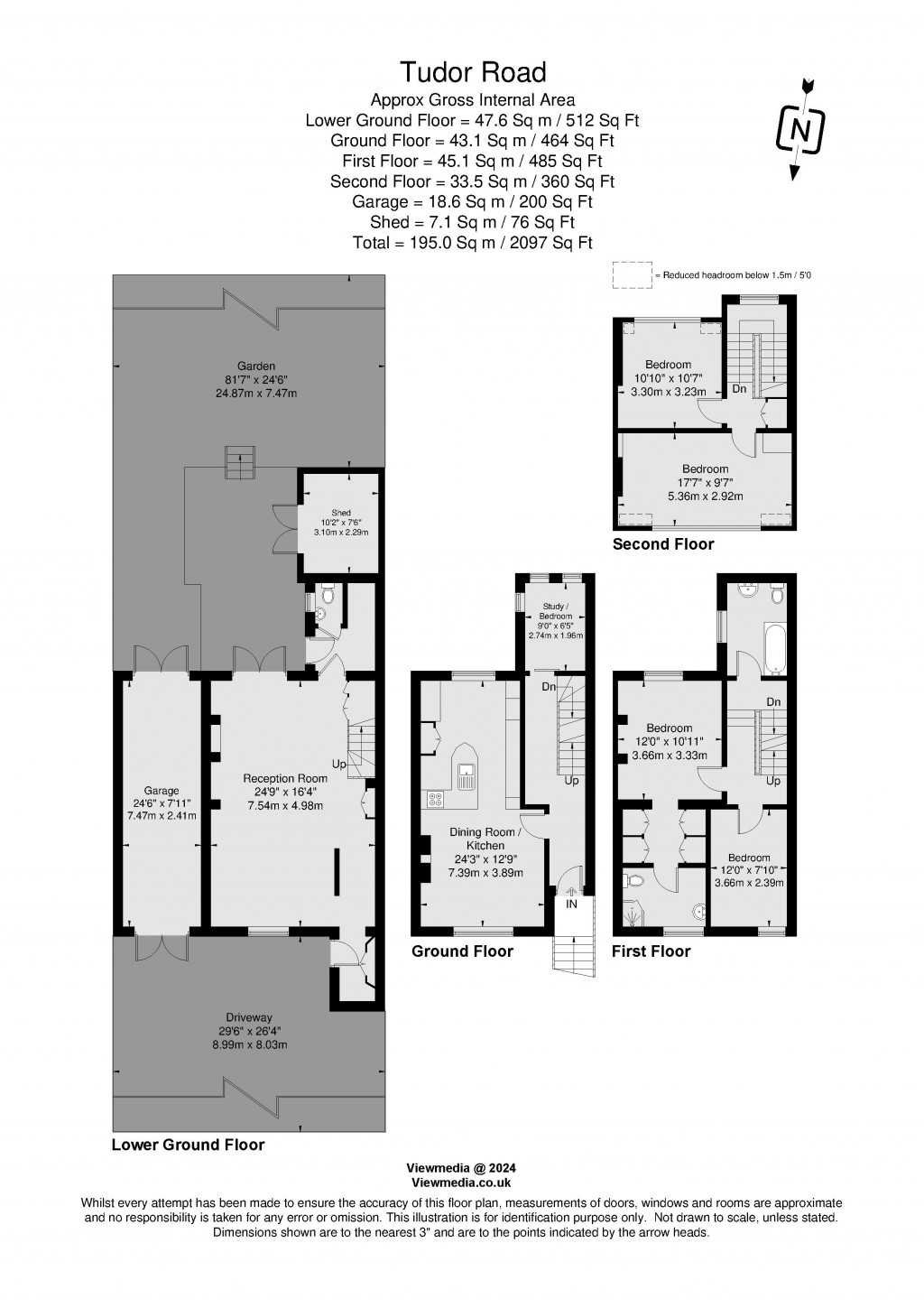 Floorplans For Tudor Road, Kingston Upon Thames