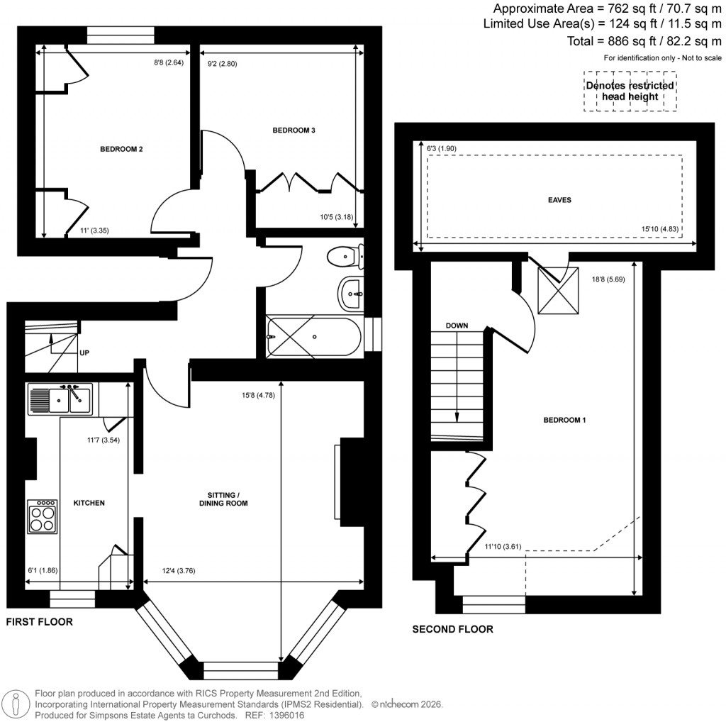 Floorplans For Claremont Avenue, New Malden