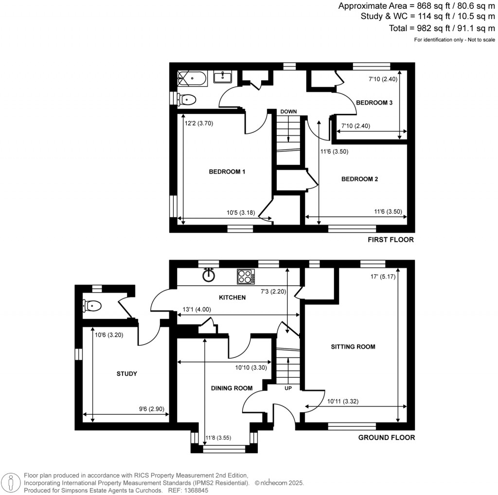 Floorplans For Old Common Road, Cobham, Surrey