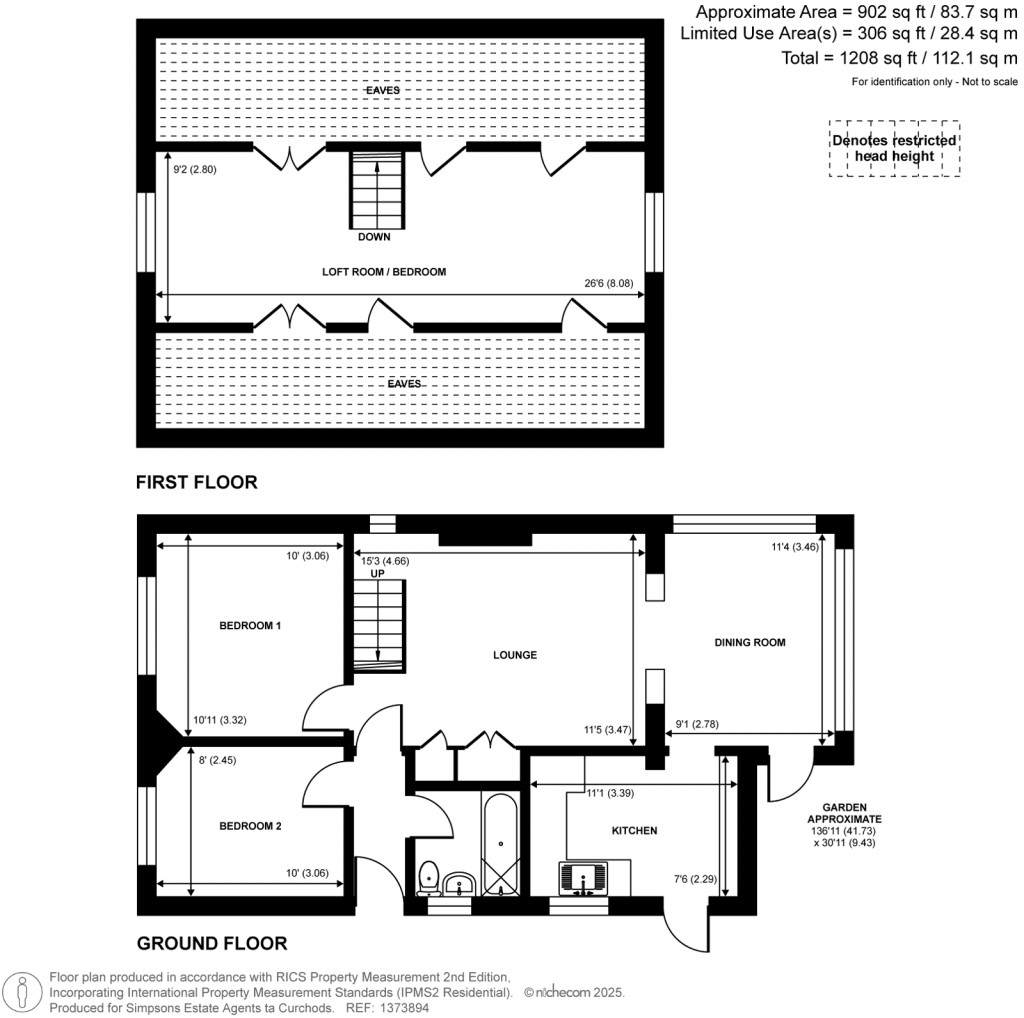 Floorplans For Common Lane, New Haw, Surrey