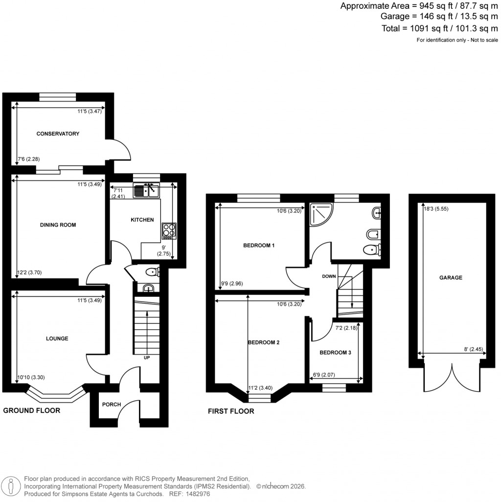 Floorplans For Lindsay Road, New Haw, Surrey
