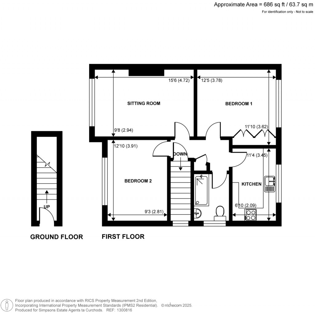 Floorplans For Queen Marys Drive, New Haw, Surrey