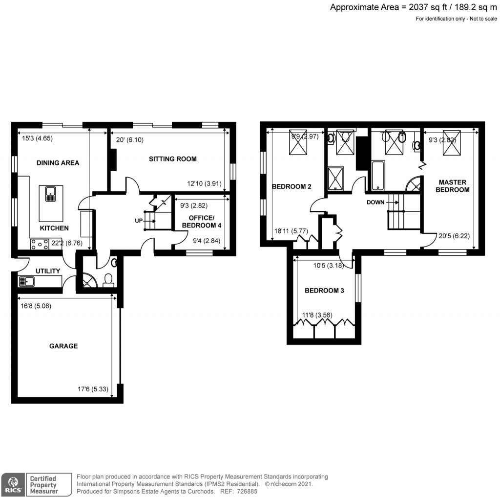 Floorplans For Faris Lane, Woodham, Surrey