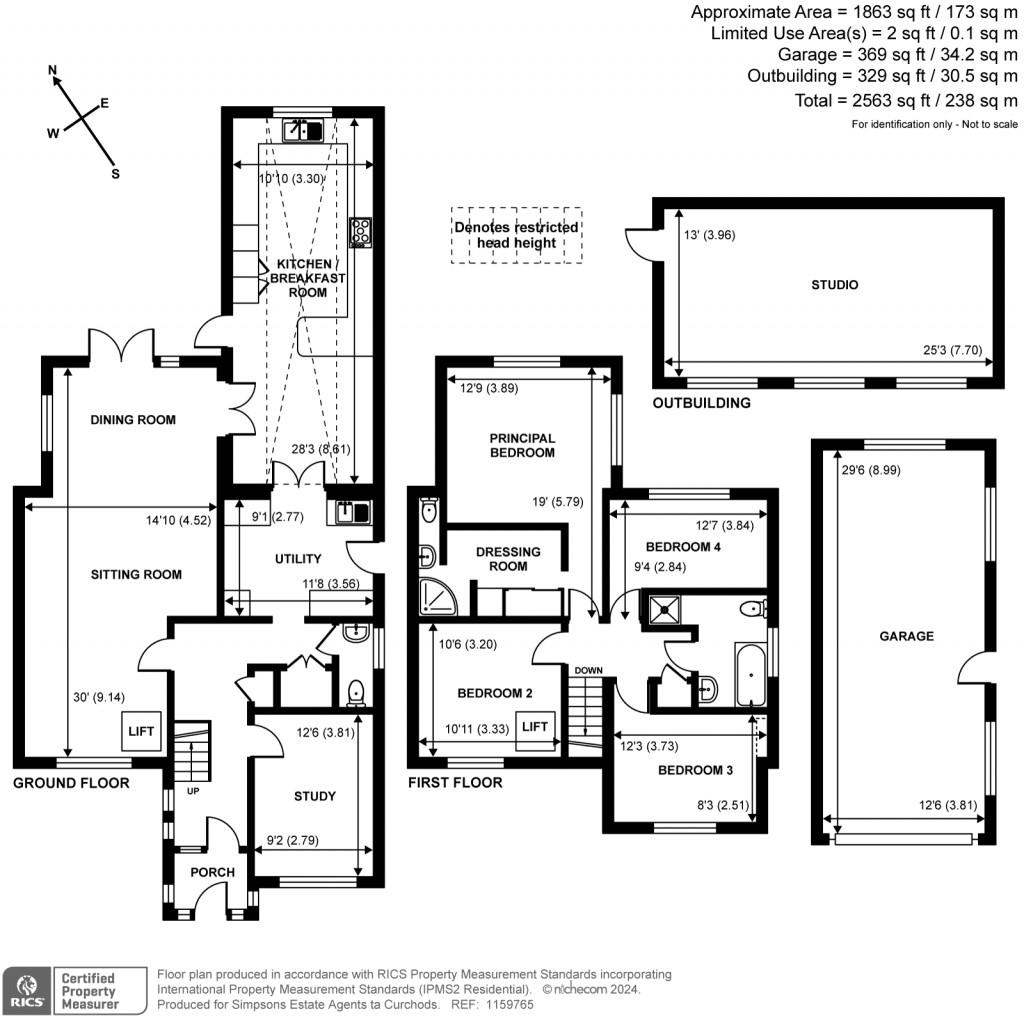 Floorplans For Holm Close, Woodham, KT15