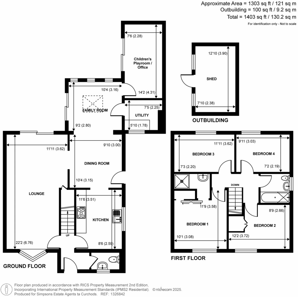 Floorplans For Burleigh Close, Addlestone, Surrey