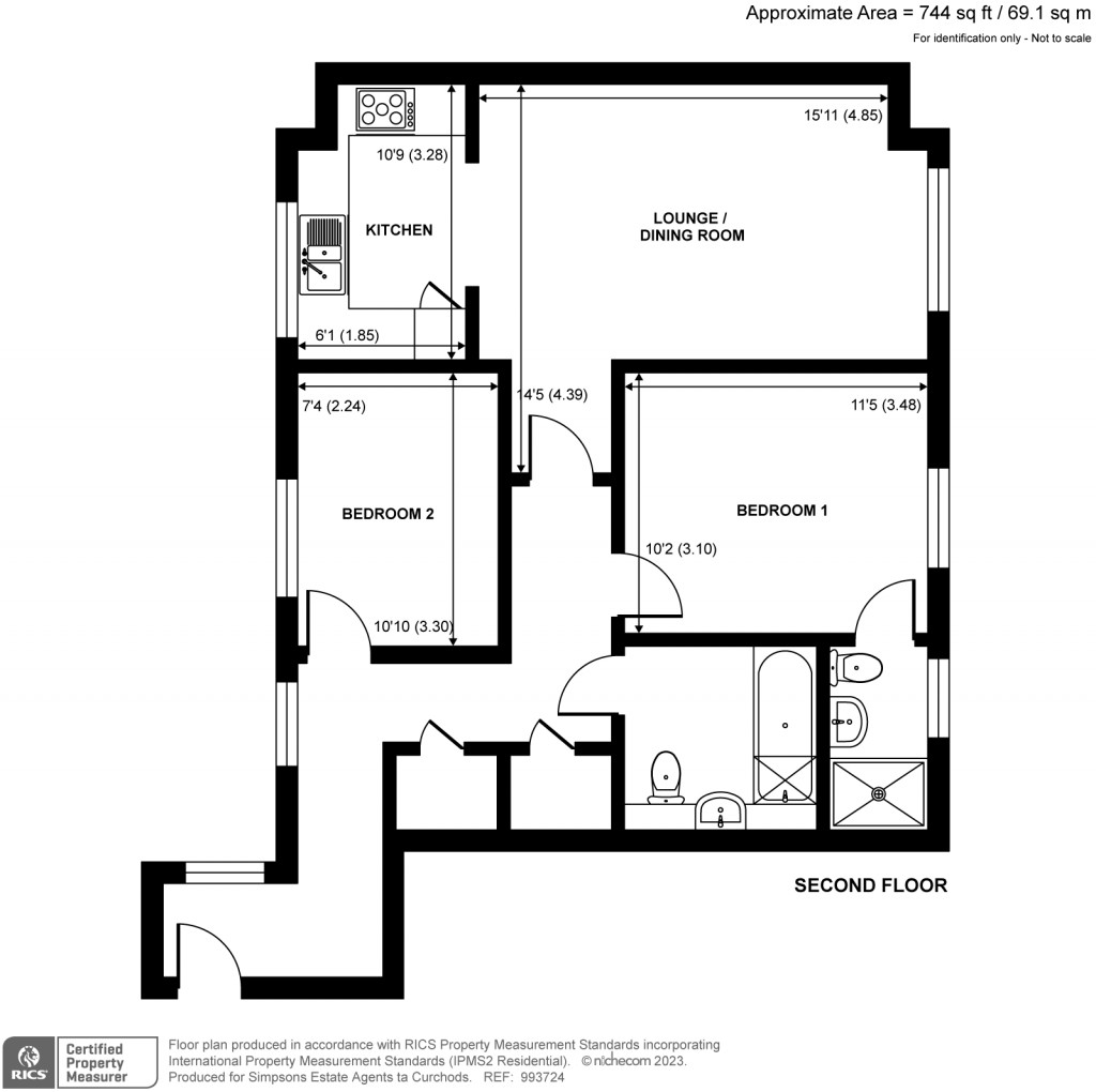 Floorplans For Brighton Road, Addlestone, Surrey