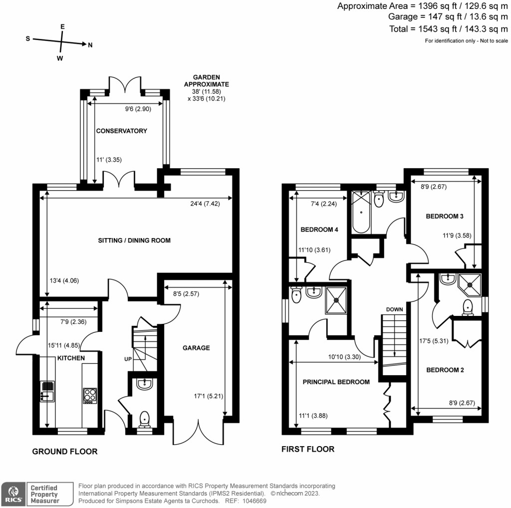 Floorplans For Copse Road, Cobham, KT11