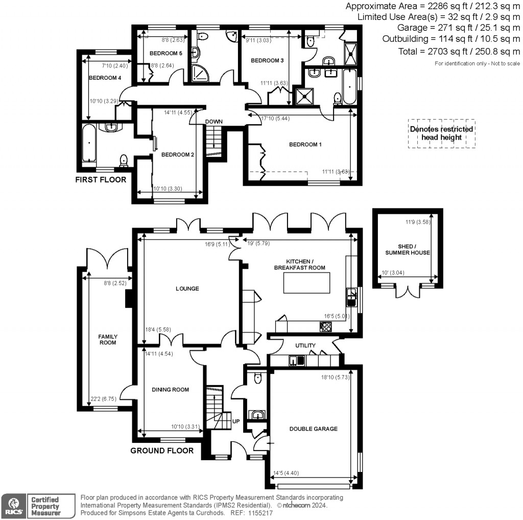 Floorplans For Faris Lane, Woodham, KT15