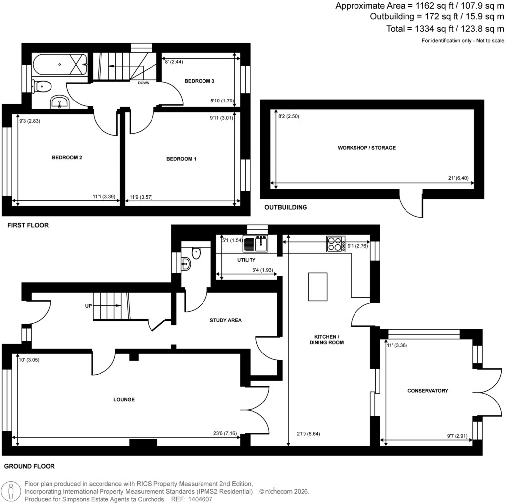 Floorplans For Woodham Lane, New Haw, Surrey