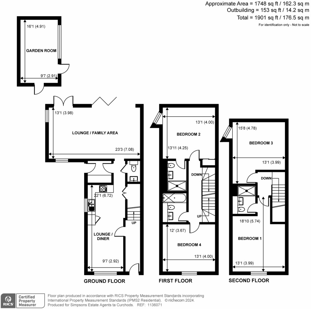 Floorplans For Byfleet Road, New Haw, KT15