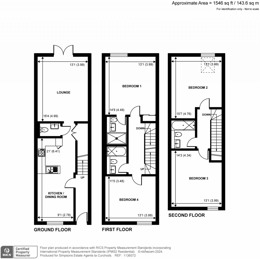 Floorplans For Byfleet Road, New Haw, Surrey