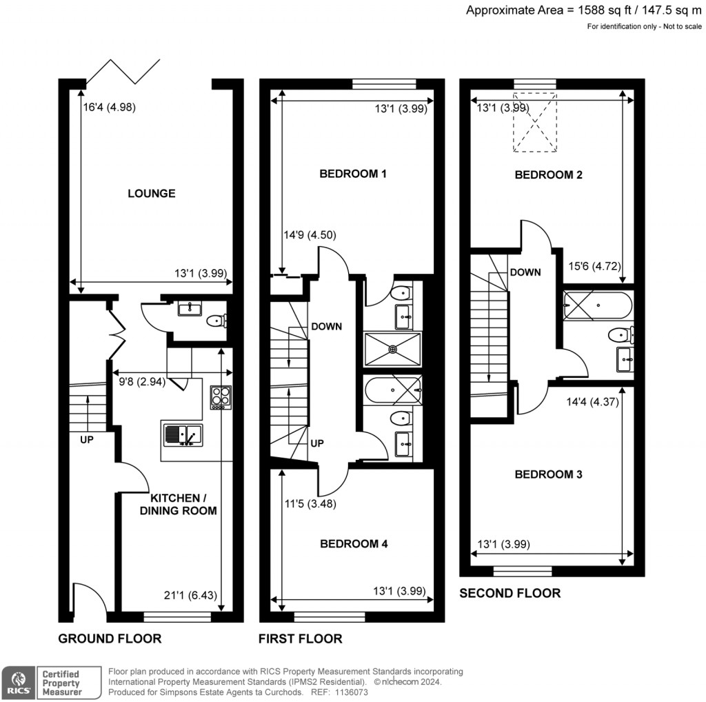Floorplans For Byfleet Road, New Haw, Surrey