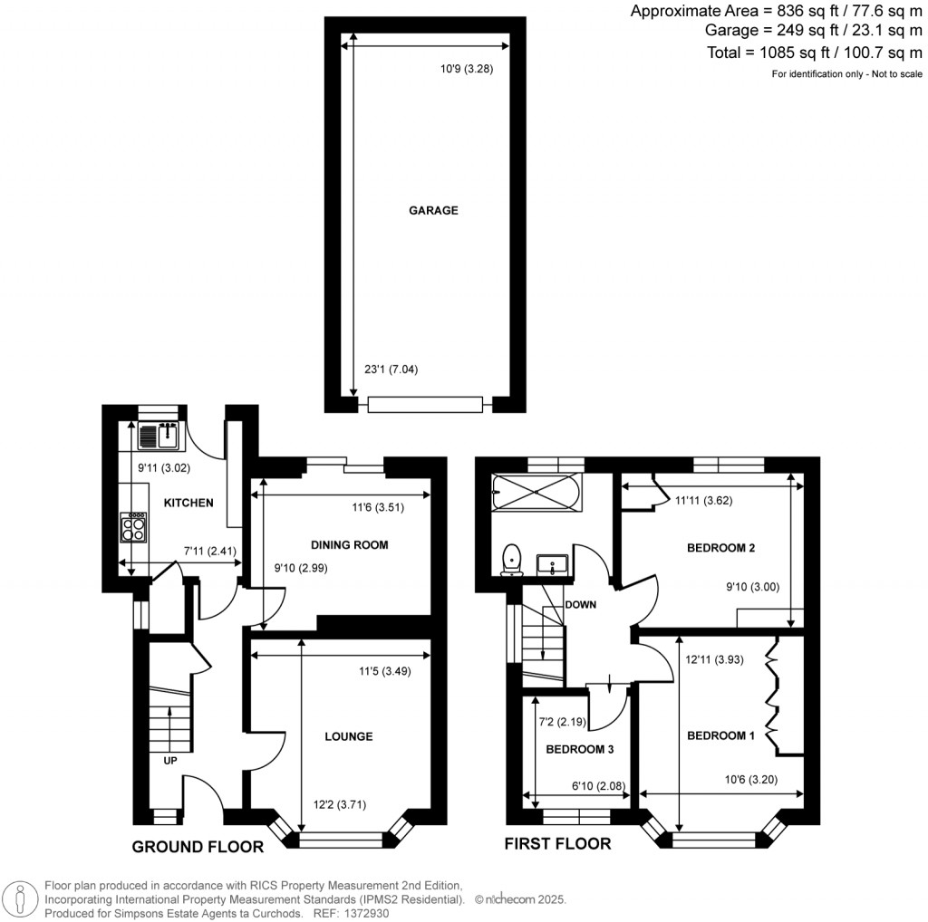 Floorplans For Lindsay Road, New Haw, Surrey