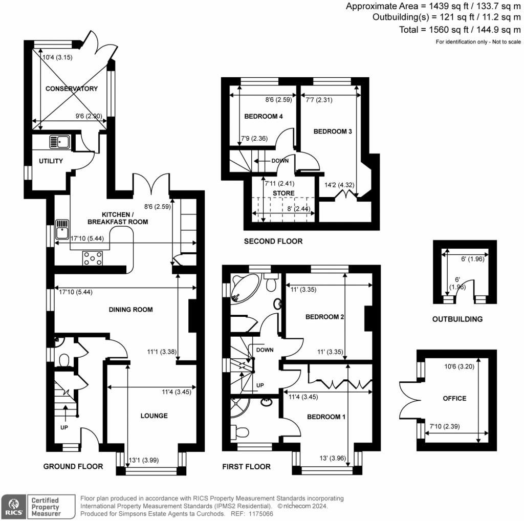 Floorplans For Holly Avenue, New Haw, Surrey