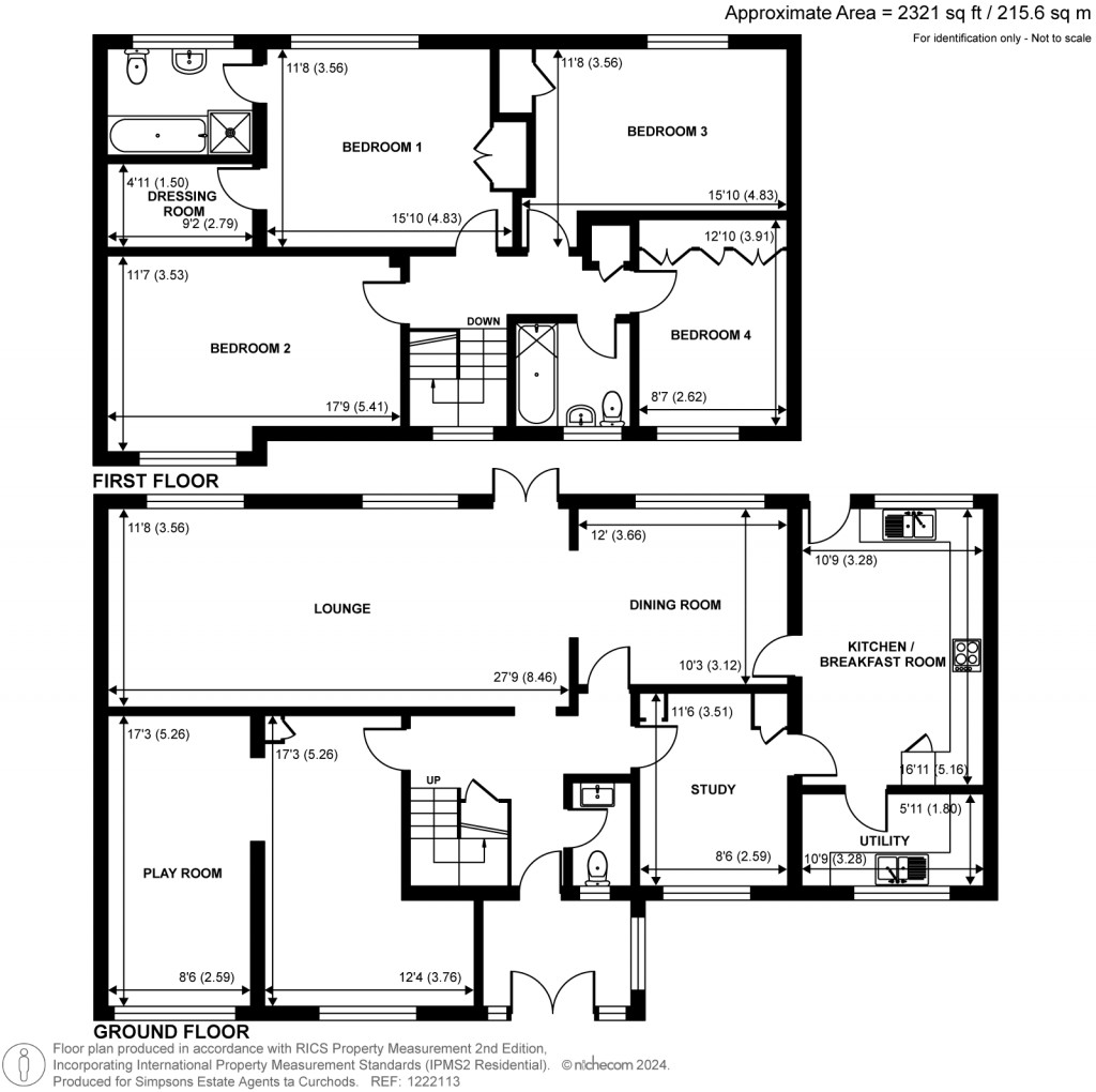 Floorplans For Faris Lane, Woodham, Surrey