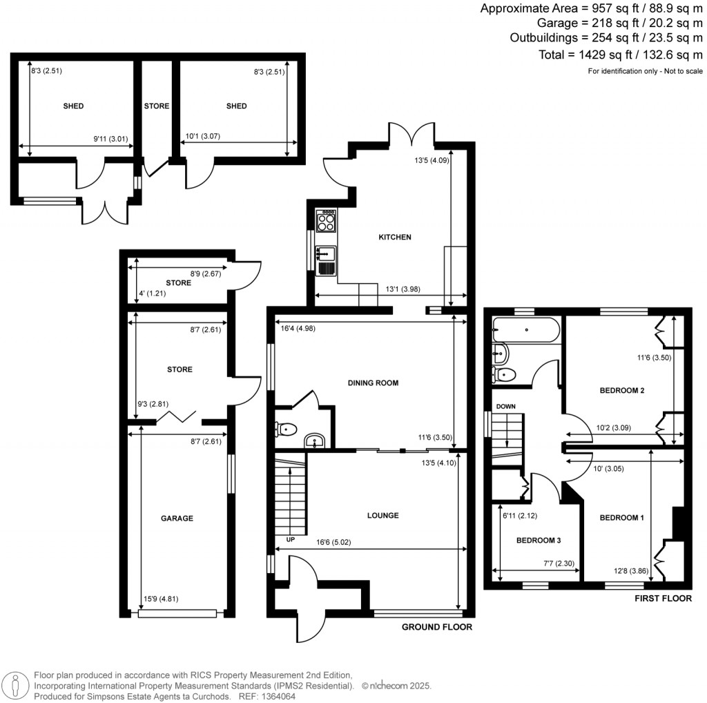 Floorplans For Scotland Bridge Road, New Haw, Surrey