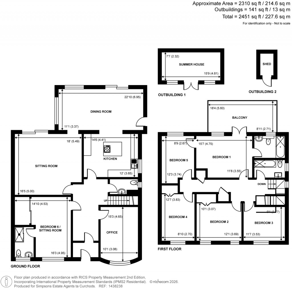 Floorplans For Woodham Lane, Woodham, Surrey