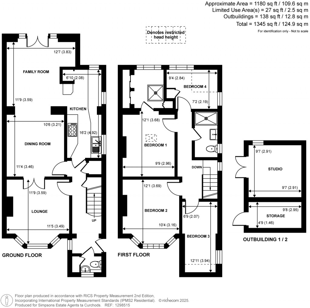 Floorplans For Warren Road, New Haw, Surrey