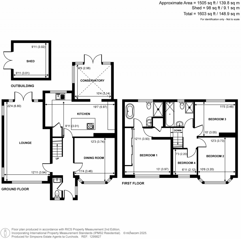 Floorplans For Scotland Bridge Road, New Haw, Surrey