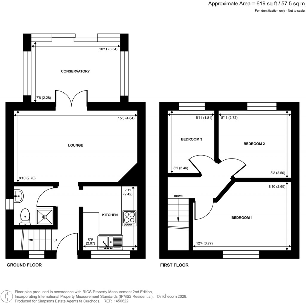Floorplans For Bourneside Road, Addlestone, Surrey