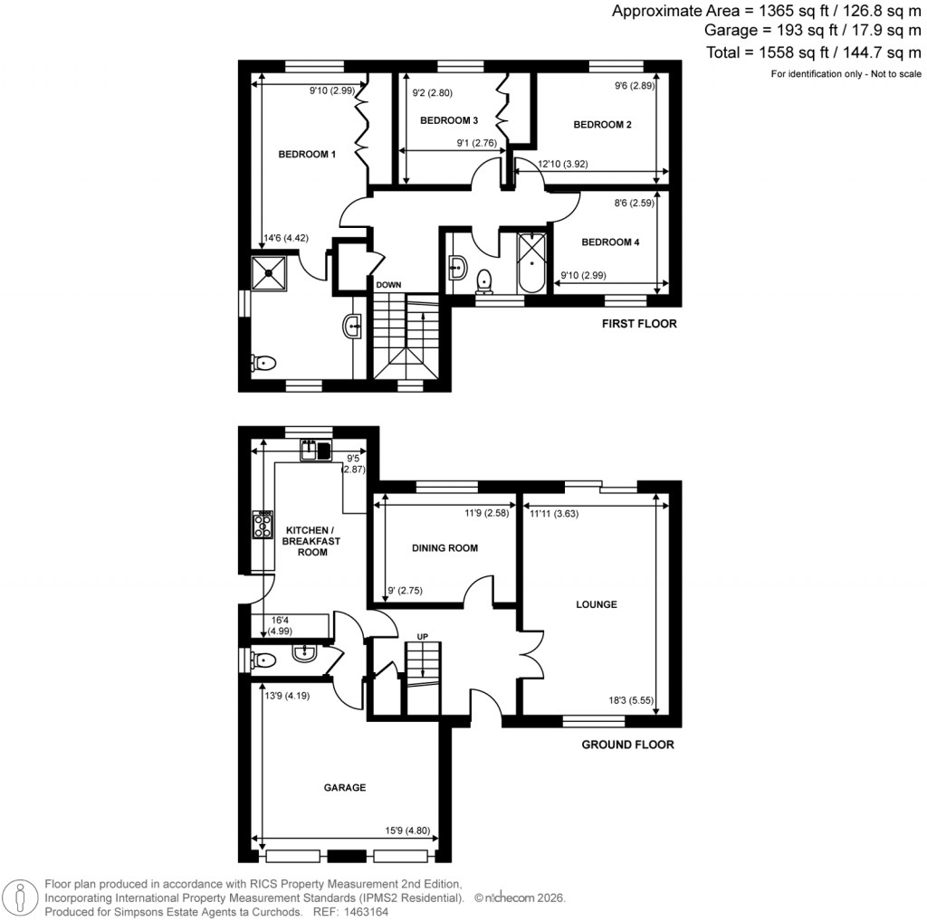 Floorplans For Westermain, New Haw, Surrey