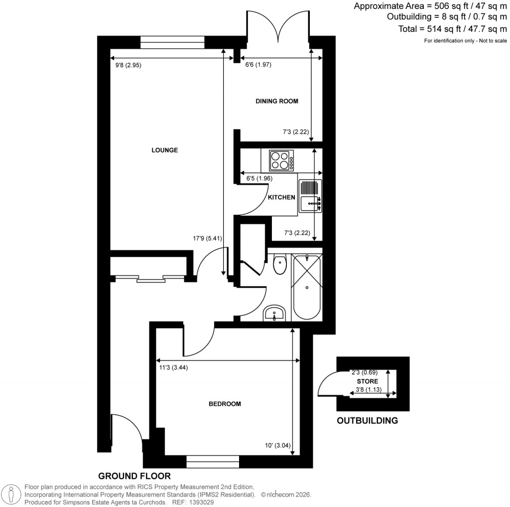 Floorplans For Limebush Close, New Haw, Surrey
